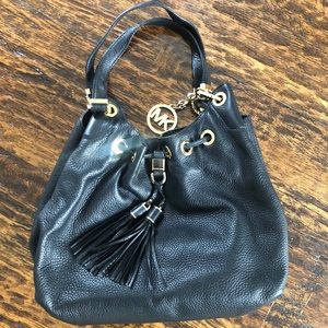 Michael Kors black slouch handbag